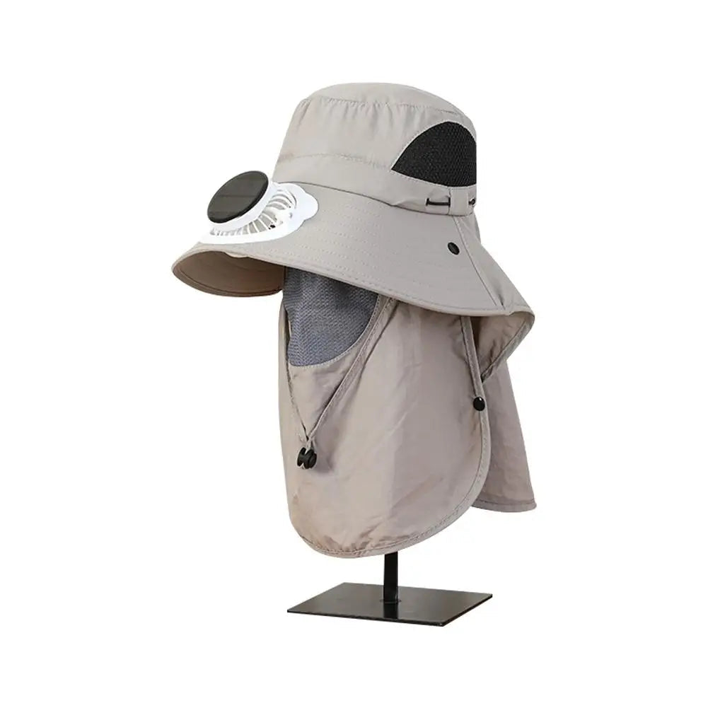 Solar Charging Fan Hat Working Outdoors Sunshade Sun Pot Picking Sun Hat Tea Garden Protection Greenhouse Removable