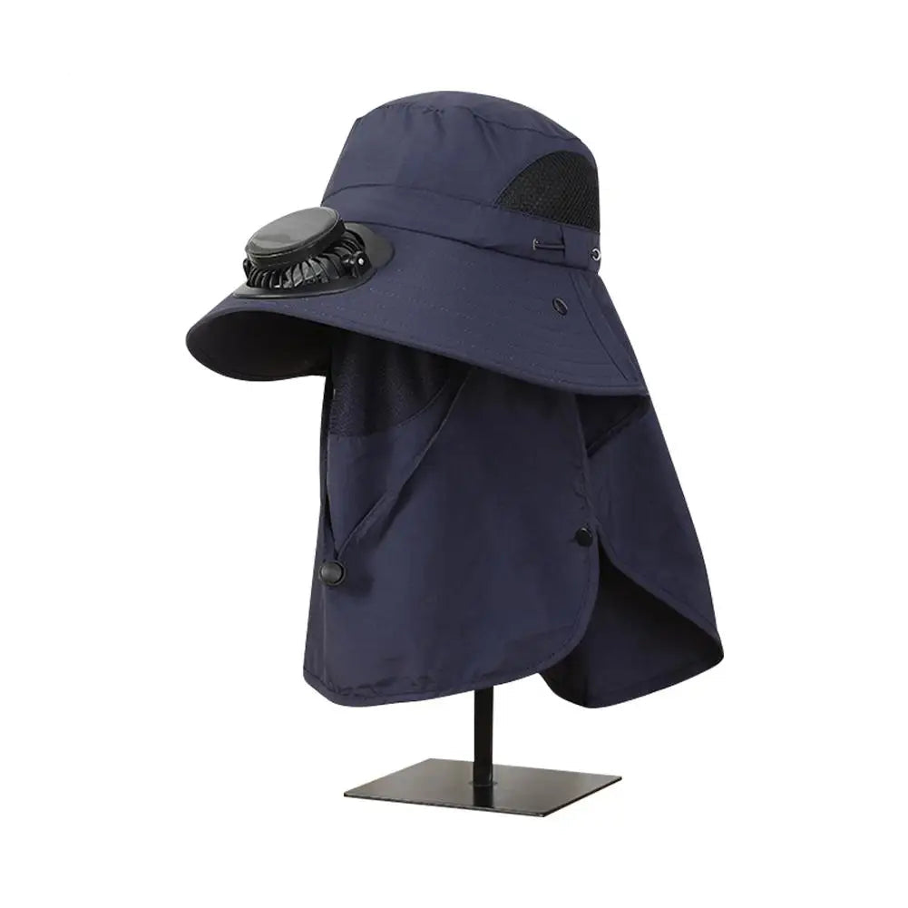 Solar Charging Fan Hat Working Outdoors Sunshade Sun Pot Picking Sun Hat Tea Garden Protection Greenhouse Removable
