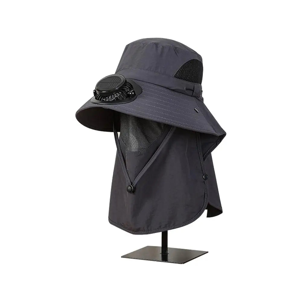 Solar Charging Fan Hat Working Outdoors Sunshade Sun Pot Picking Sun Hat Tea Garden Protection Greenhouse Removable
