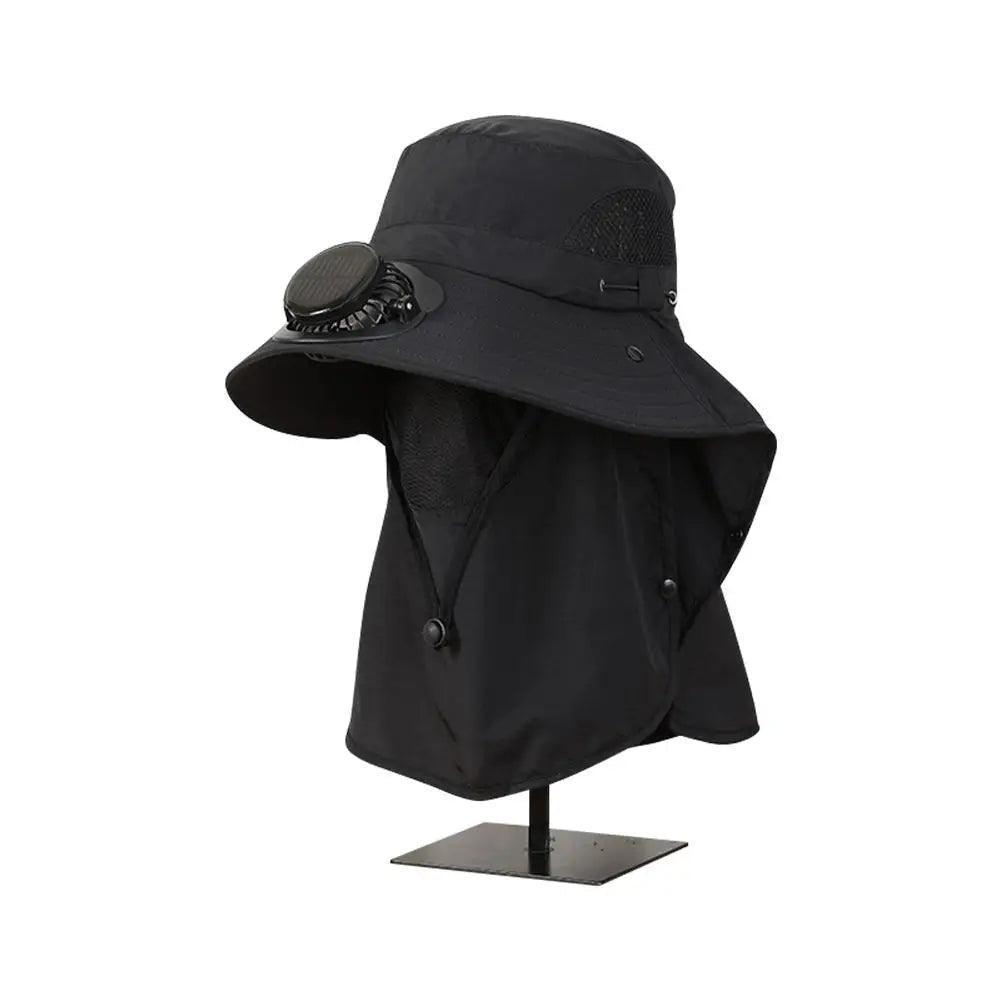 Solar Charging Fan Hat Working Outdoors Sunshade Sun Pot Picking Sun Hat Tea Garden Protection Greenhouse Removable